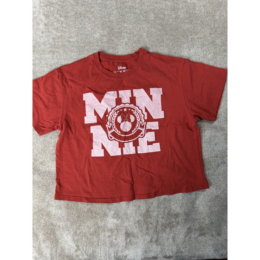 Disney Women’s Minnie Mouse Cropped T Shirt,size M